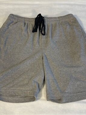Noble Mount Men’s Gray Lounge Shorts Size Large Soft Knit Pajama Sleep Shorts